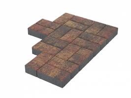  Брусчатка Stellard 200x100x80 мм Закат: внешний вид