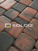  Тротуарная плитка Koldiz Старый город 50 мм Оникс Красный: внешний вид